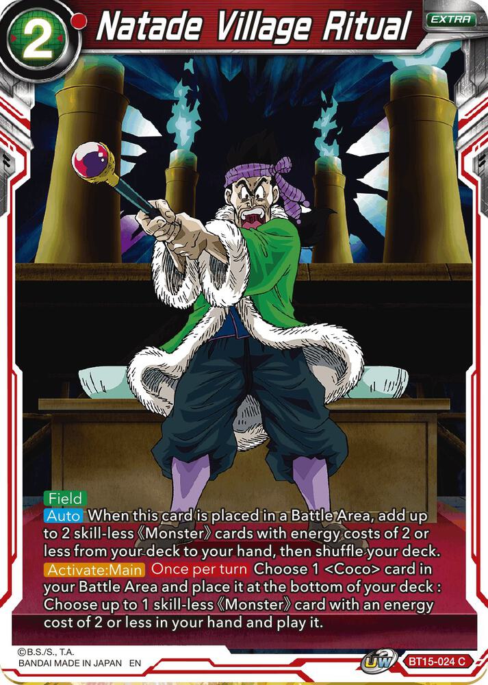 Natade Village Ritual BT15-024 card from Saiyan Showdown