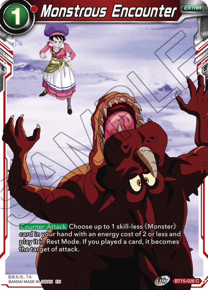 Monstrous Encounter BT15-026 card from Saiyan Showdown