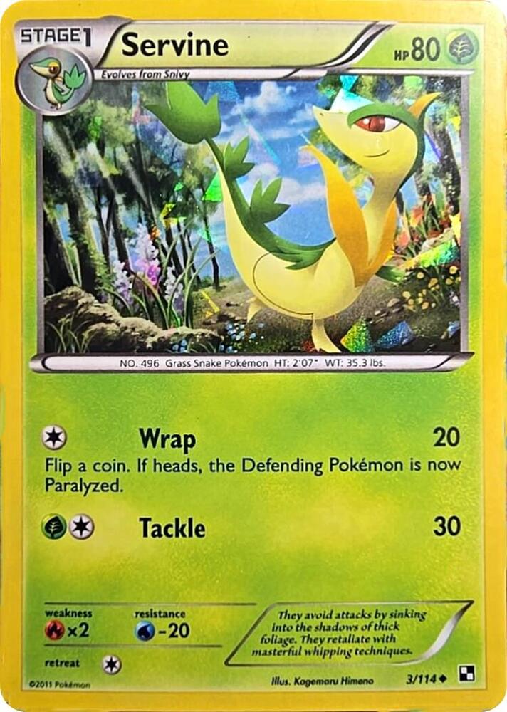 Servine - 3/114 (Cracked Ice Holo) 003/114 card from Miscellaneous Cards & Products