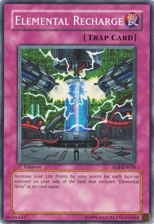 Elemental Recharge EOJ-EN050 card from Enemy of Justice