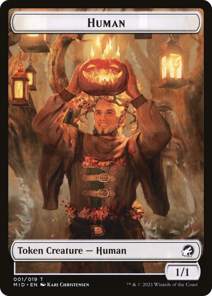 Human // Insect Double-Sided Token 1 // 9 card from Innistrad: Midnight Hunt
