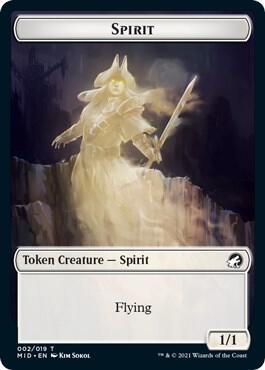 Spirit // Zombie Double-Sided Token 2 // 15 card from Innistrad: Midnight Hunt