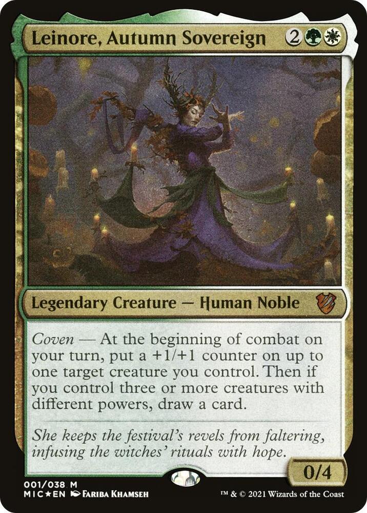 Leinore, Autumn Sovereign (Display Commander) - Thick Stock 1 card from Commander: Innistrad: Midnight Hunt