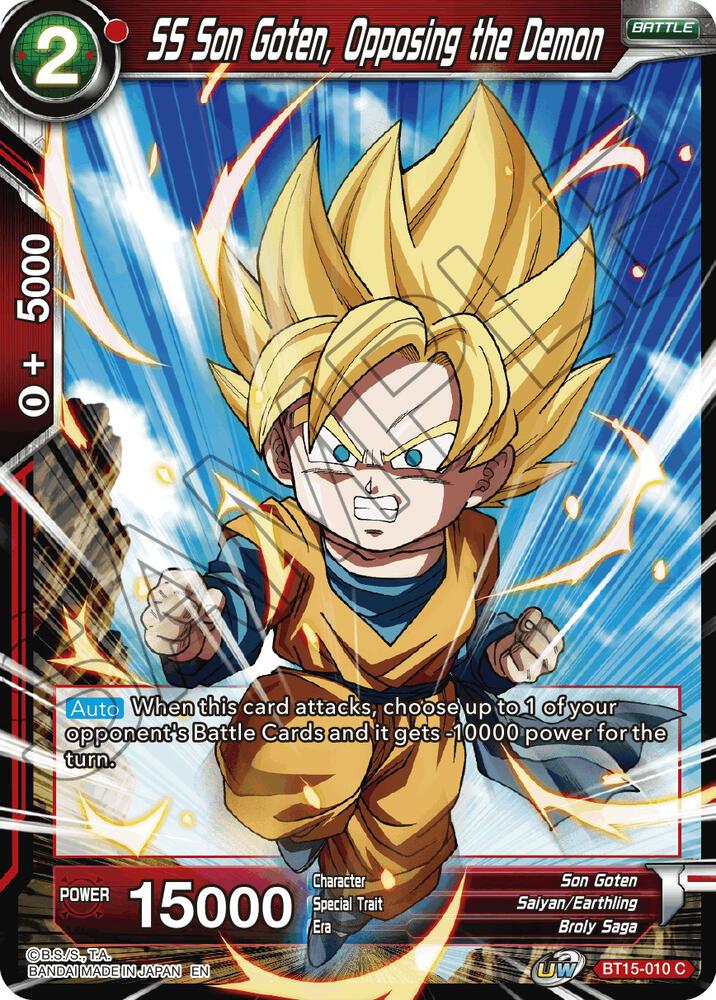 SS Son Goten, Opposing the Demon BT15-010 card from Saiyan Showdown
