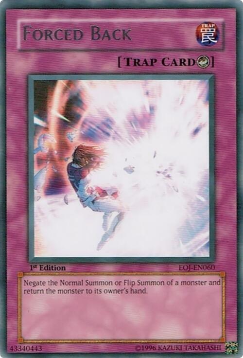 Forced Back EOJ-EN060 card from Enemy of Justice