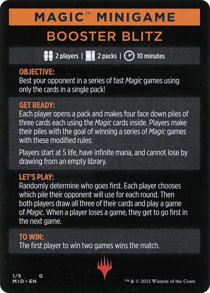 Magic Minigame: Booster Blitz 1 card from Innistrad: Midnight Hunt