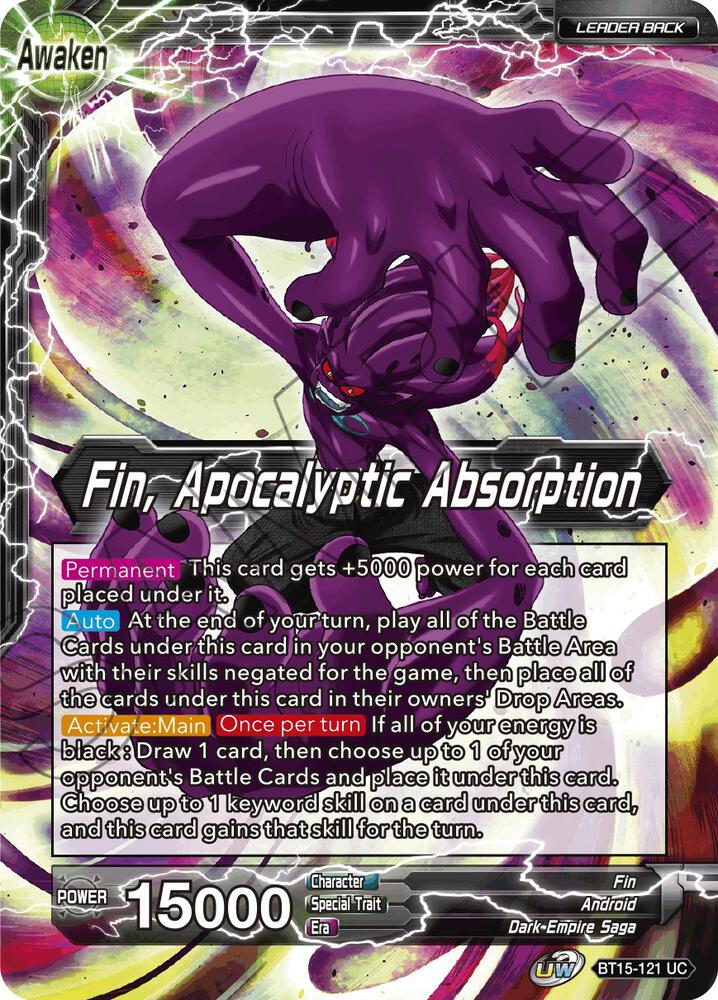 Fin // Fin, Apocalyptic Absorption BT15-121 card from Saiyan Showdown