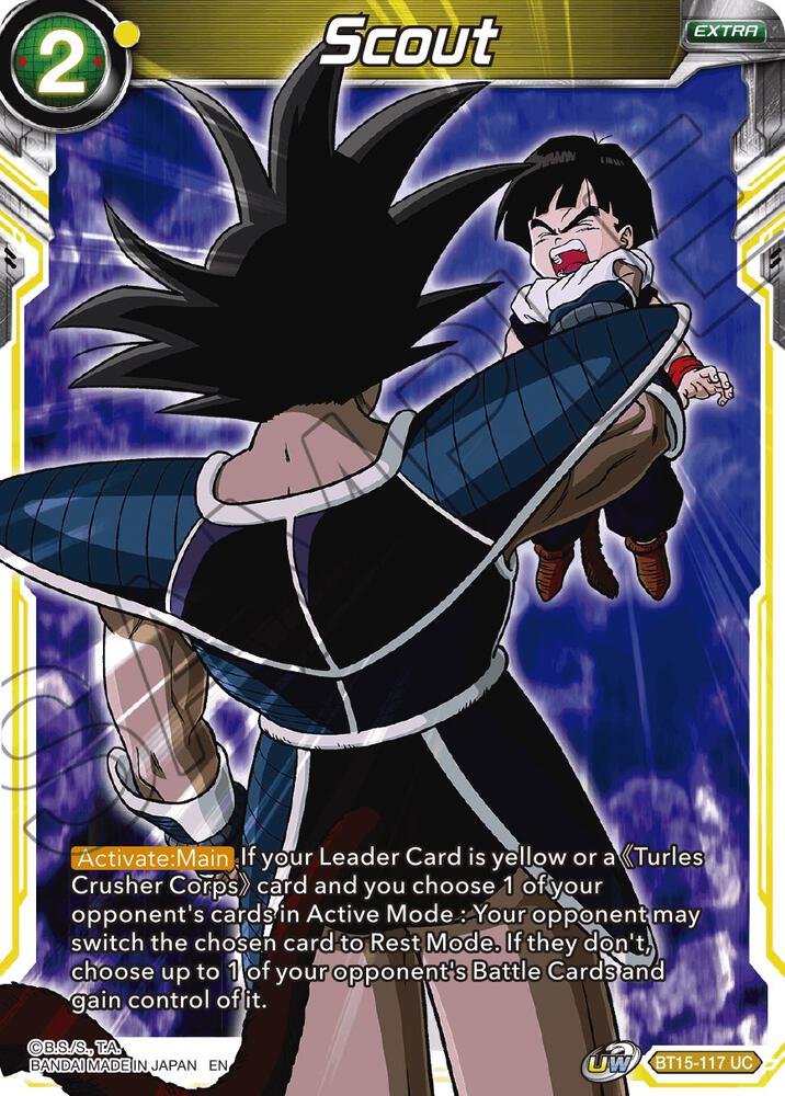 Scout BT15-117 card from Saiyan Showdown