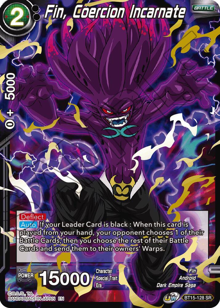 Fin, Coercion Incarnate BT15-128 card from Saiyan Showdown
