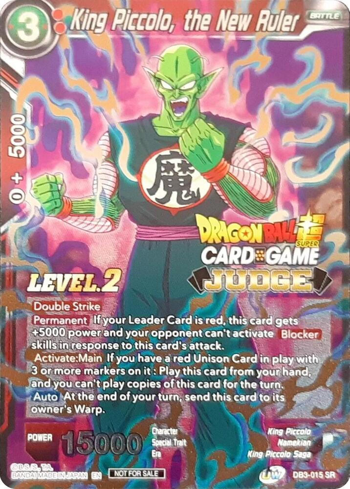 King Piccolo, the New Ruler (Level 2) DB3-015 card from Judge Promotion Cards