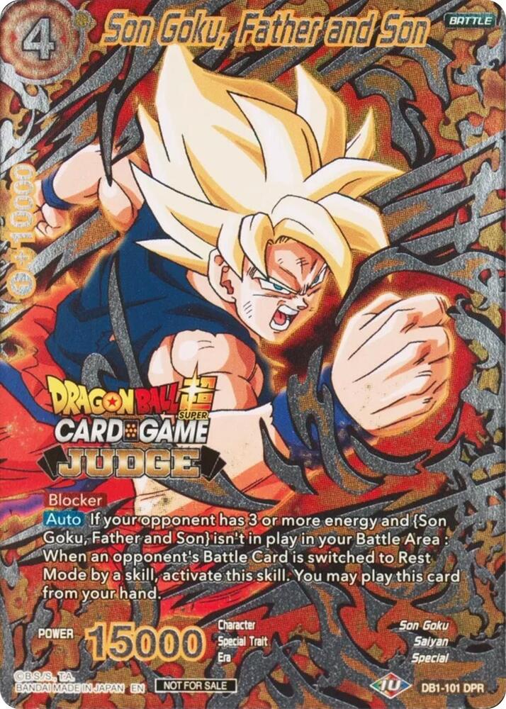Son Goku, Father and Son DB1-101 card from Judge Promotion Cards