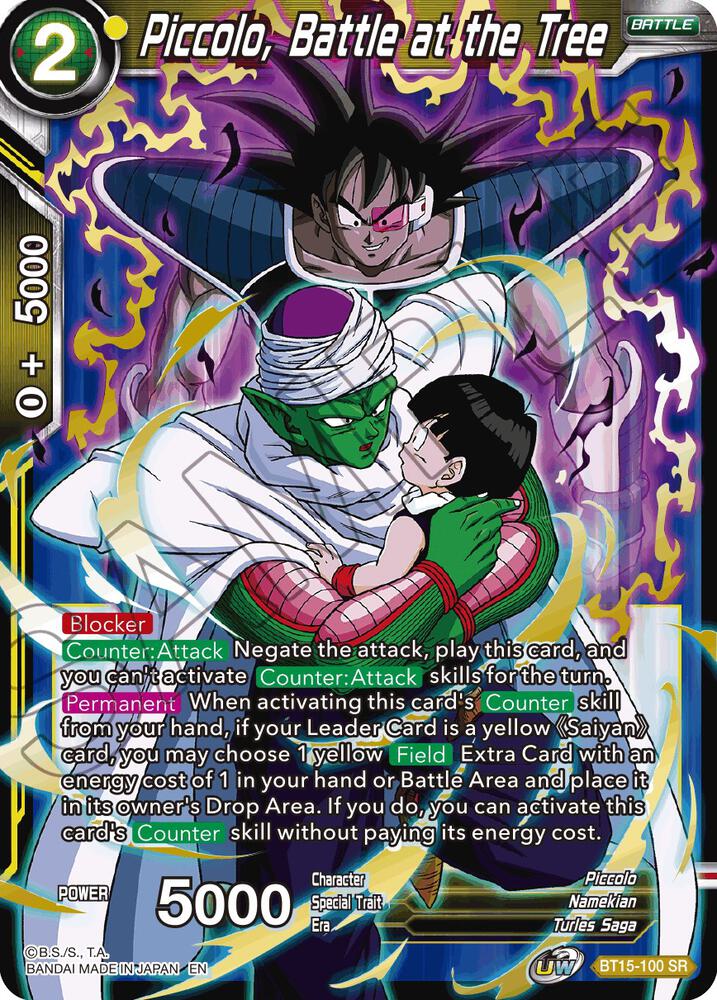 Piccolo, Battle at the Tree BT15-100 card from Saiyan Showdown