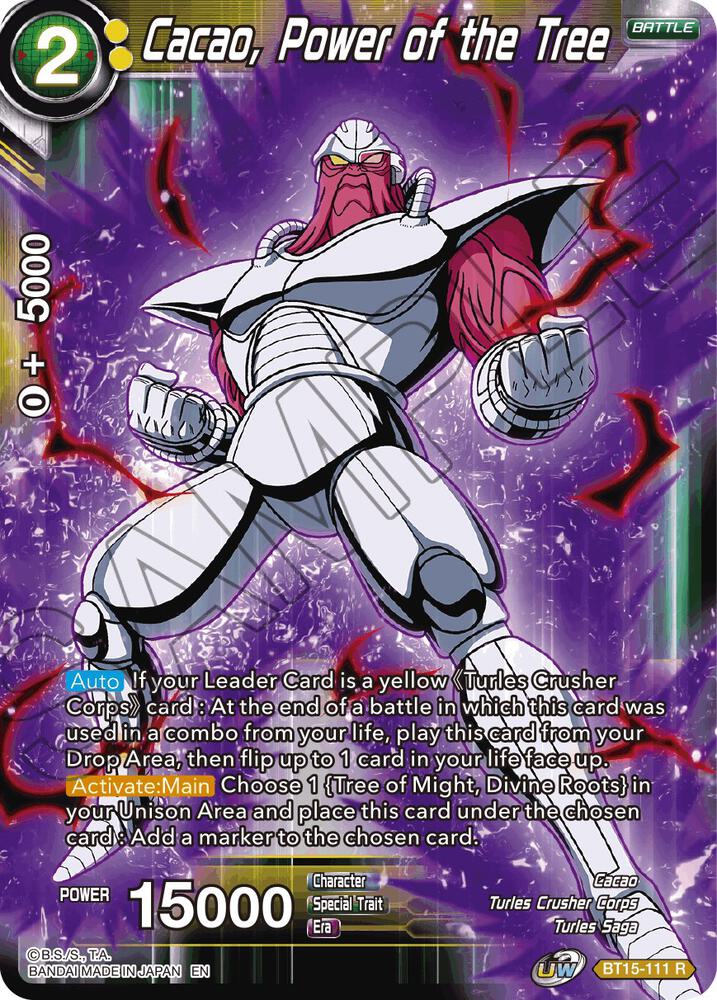 Cacao, Power of the Tree BT15-111 card from Saiyan Showdown