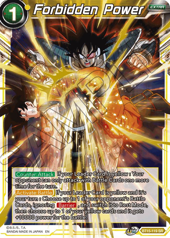 Forbidden Power BT15-119 card from Saiyan Showdown