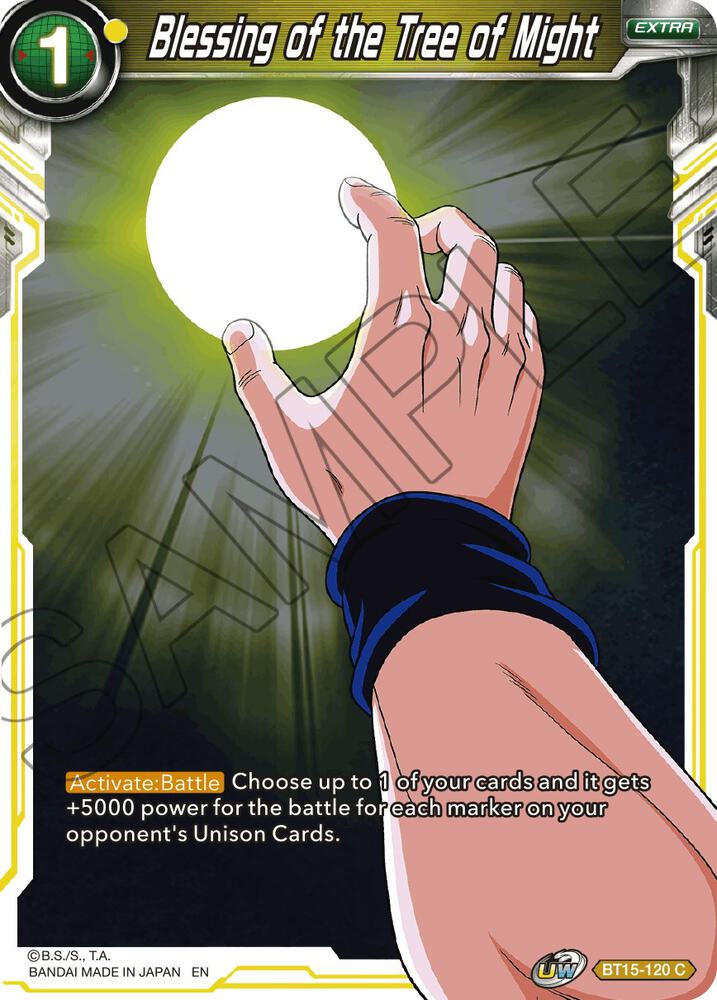 Blessing of the Tree of Might BT15-120 card from Saiyan Showdown