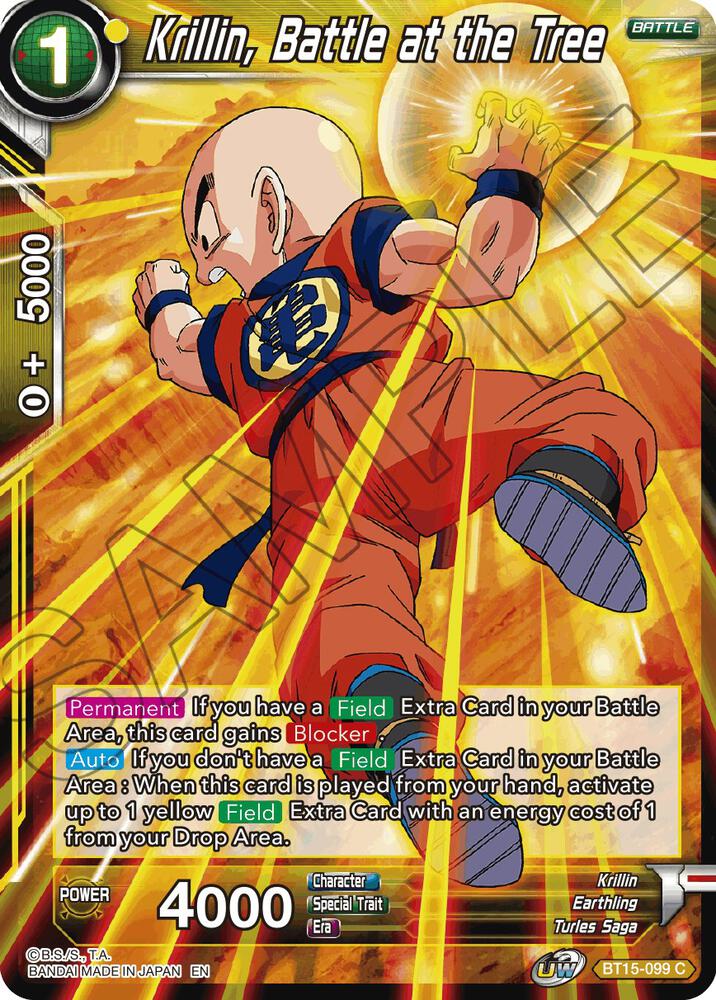 Krillin, Battle at the Tree BT15-099 card from Saiyan Showdown