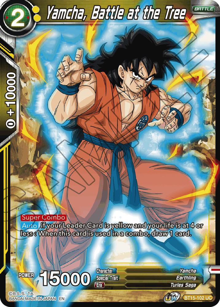 Yamcha, Battle at the Tree BT15-102 card from Saiyan Showdown