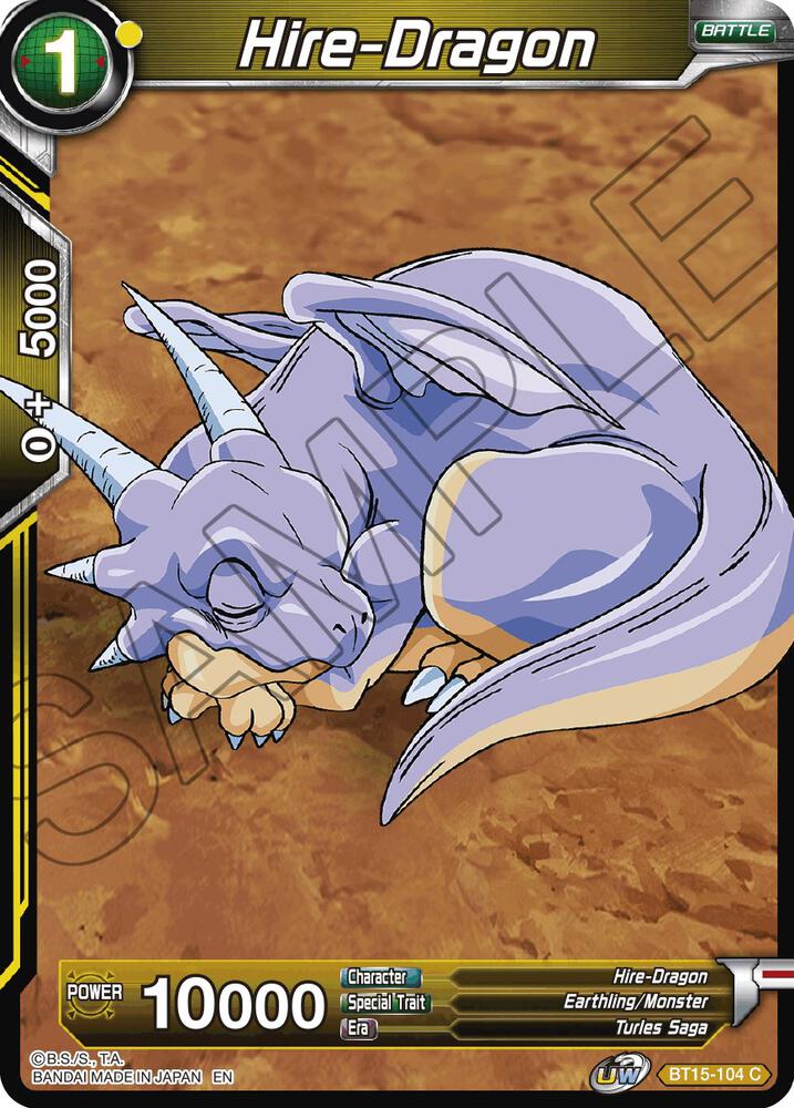 Hire-Dragon BT15-104 card from Saiyan Showdown