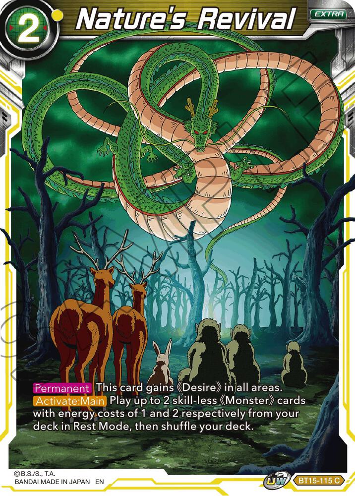 Nature's Revival BT15-115 card from Saiyan Showdown