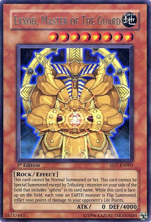 Exxod, Master of the Guard SD7-EN001 card from Structure Deck: Invincible Fortress