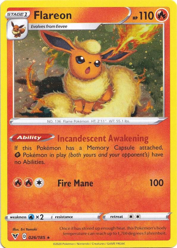 Flareon (Cosmos Holo) 026/185 card from Miscellaneous Cards & Products