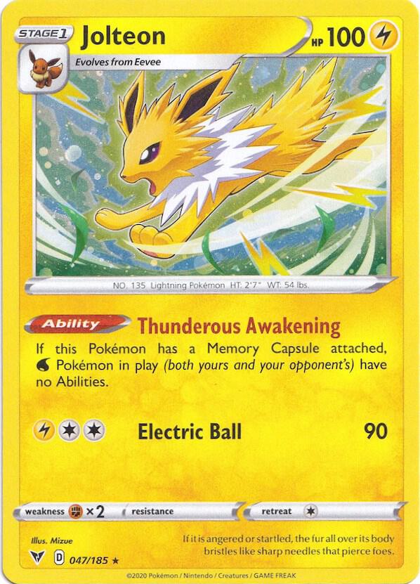 Jolteon (Cosmos Holo) 047/185 card from Miscellaneous Cards & Products