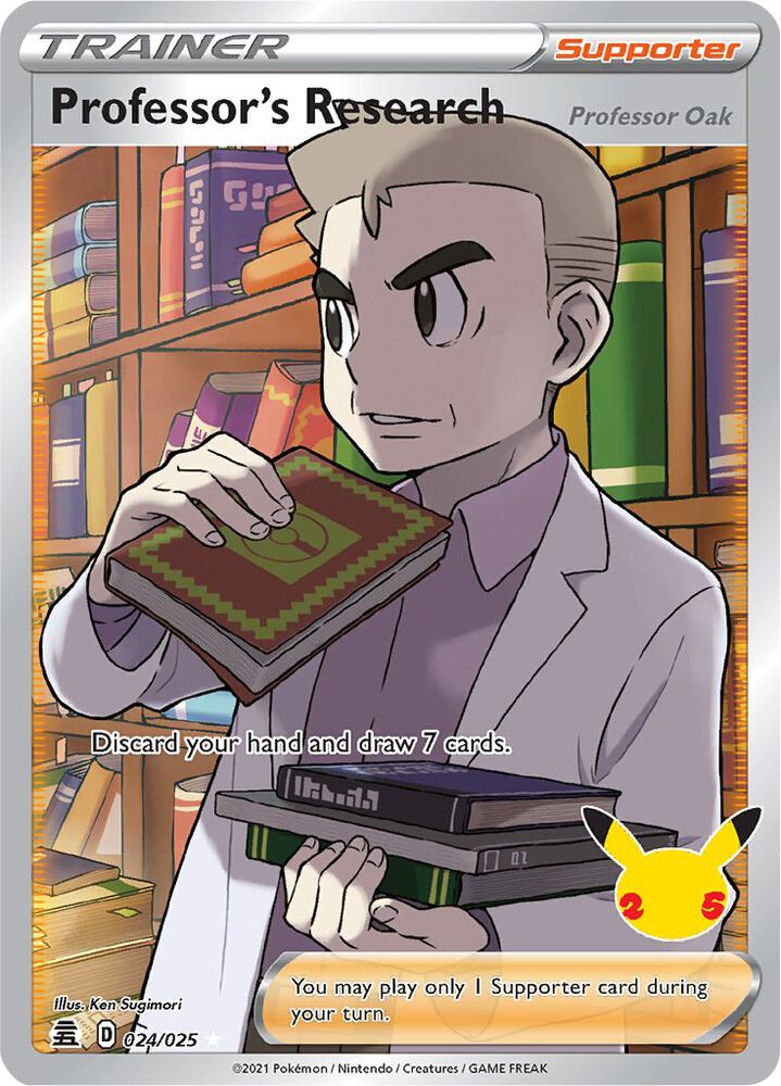 Professor's Research (Full Art) 024/025 card from Celebrations