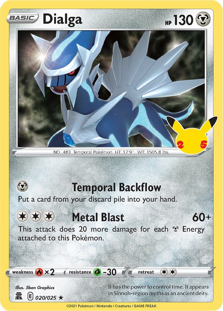Dialga 020/025 card from Celebrations