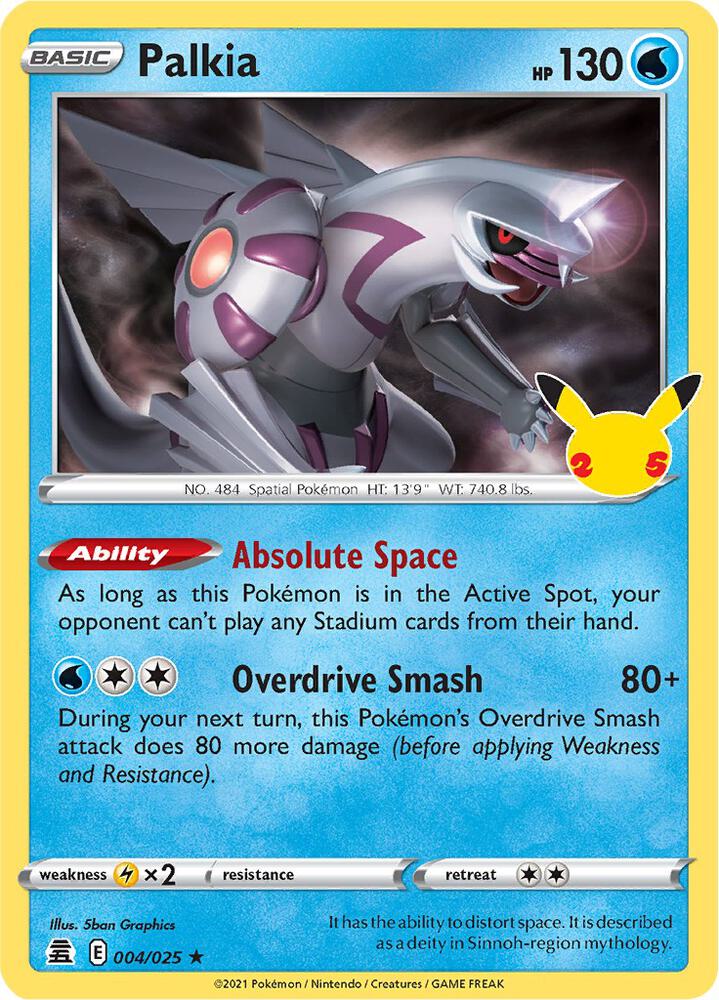 Palkia 004/025 card from Celebrations