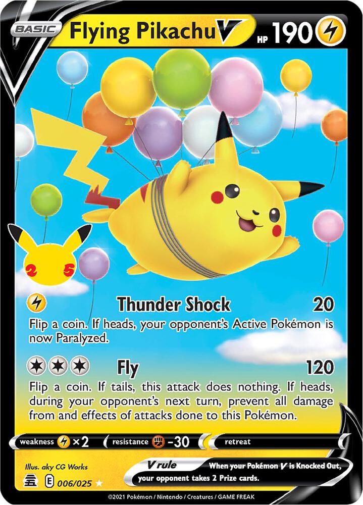 Flying Pikachu V 006/025 card from Celebrations