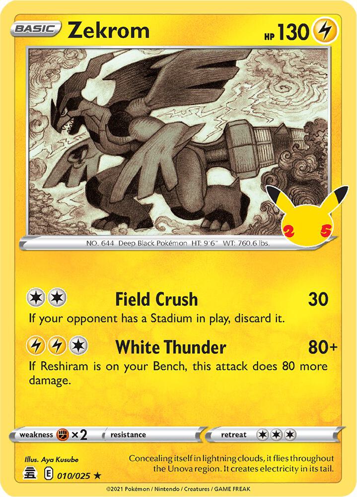 Zekrom 010/025 card from Celebrations