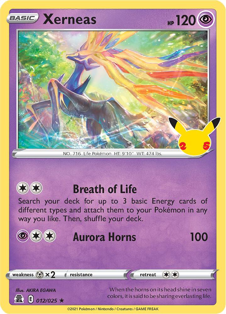 Xerneas 012/025 card from Celebrations