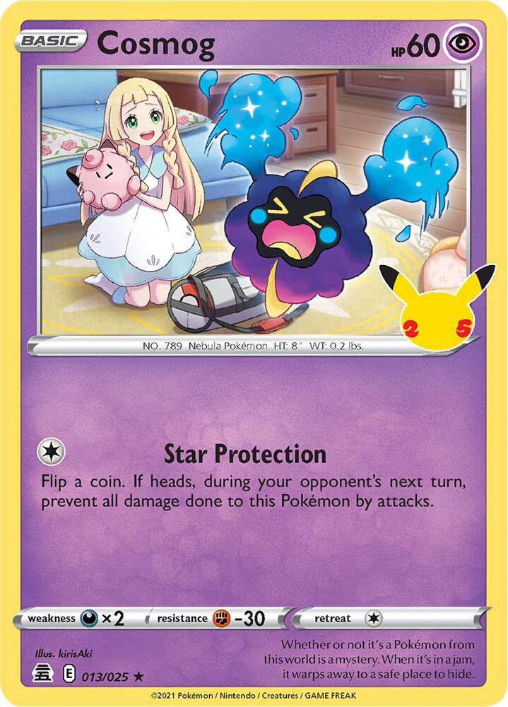 Cosmog 013/025 card from Celebrations