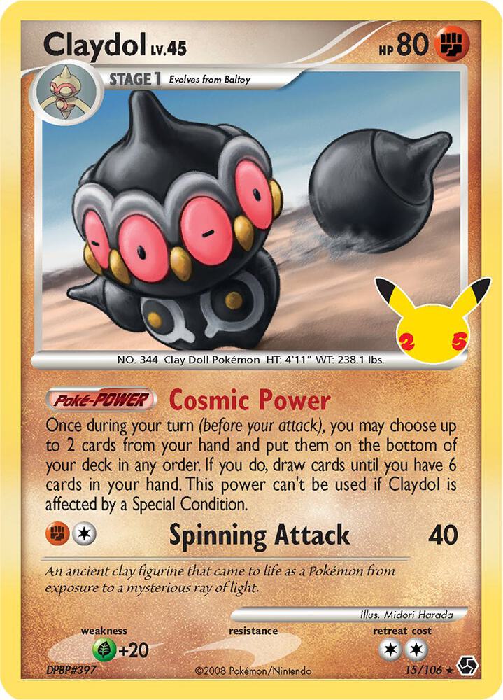 Claydol 15/106 card from Celebrations: Classic Collection
