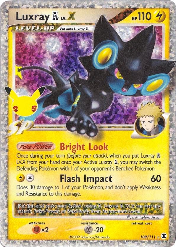 Luxray GL LV.X 109/111 card from Celebrations: Classic Collection