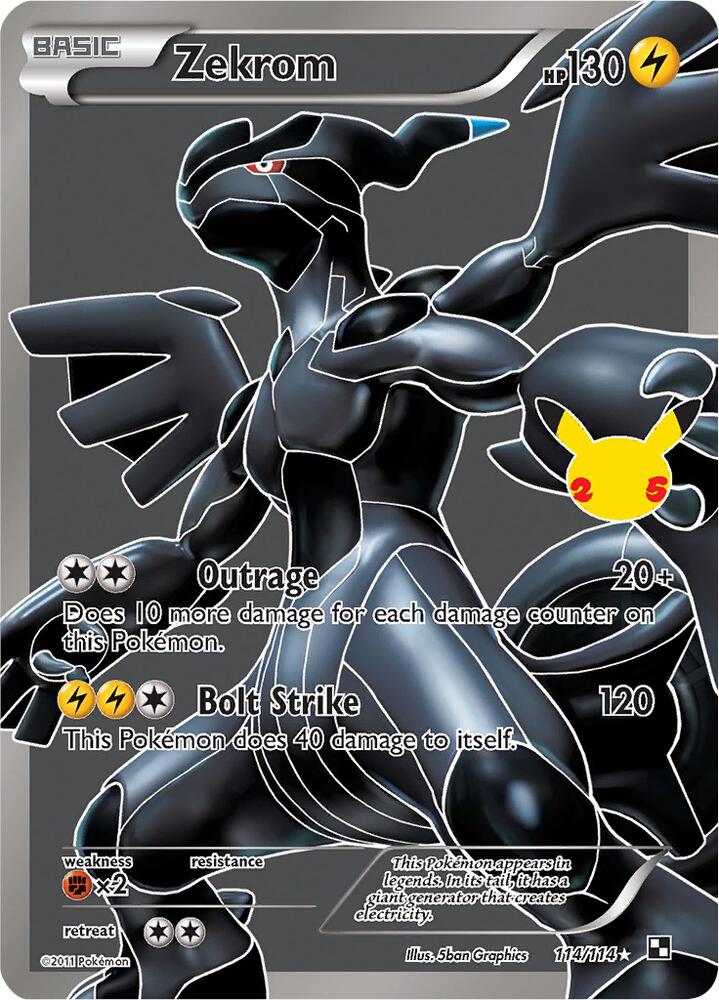 Zekrom 114/114 card from Celebrations: Classic Collection