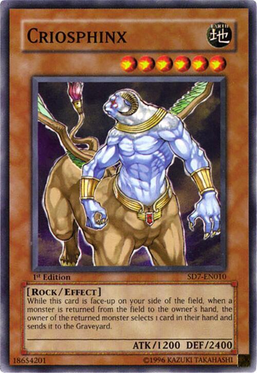Criosphinx SD7-EN010 card from Structure Deck: Invincible Fortress