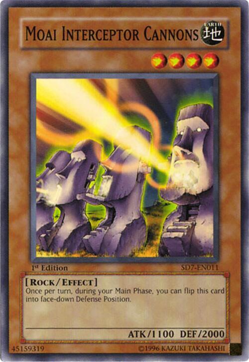 Moai Interceptor Cannons SD7-EN011 card from Structure Deck: Invincible Fortress