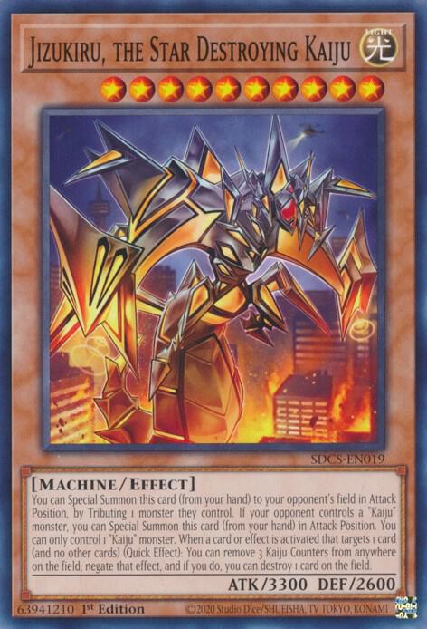 Jizukiru, the Star Destroying Kaiju SDCS-EN019 card from Structure Deck: Cyber Strike