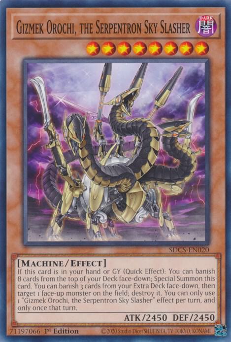 Gizmek Orochi, the Serpentron Sky Slasher SDCS-EN020 card from Structure Deck: Cyber Strike