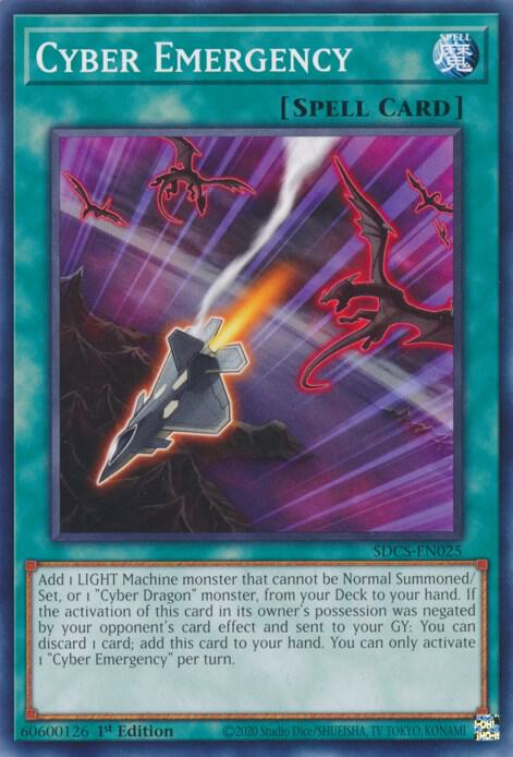 Cyber Emergency SDCS-EN025 card from Structure Deck: Cyber Strike