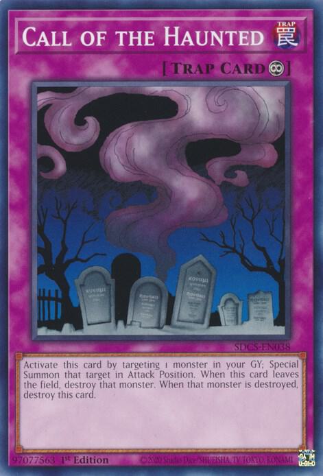 Call of the Haunted SDCS-EN038 card from Structure Deck: Cyber Strike