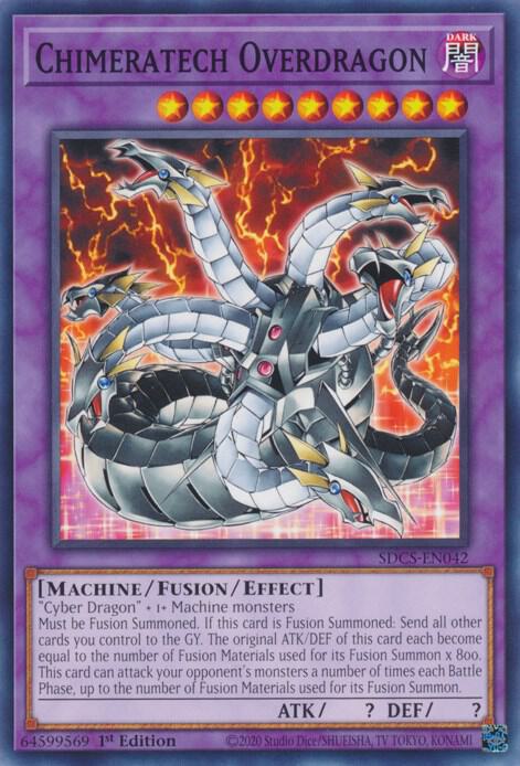 Chimeratech Overdragon SDCS-EN042 card from Structure Deck: Cyber Strike