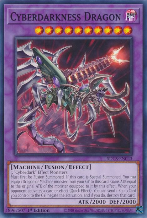 Cyberdarkness Dragon SDCS-EN043 card from Structure Deck: Cyber Strike
