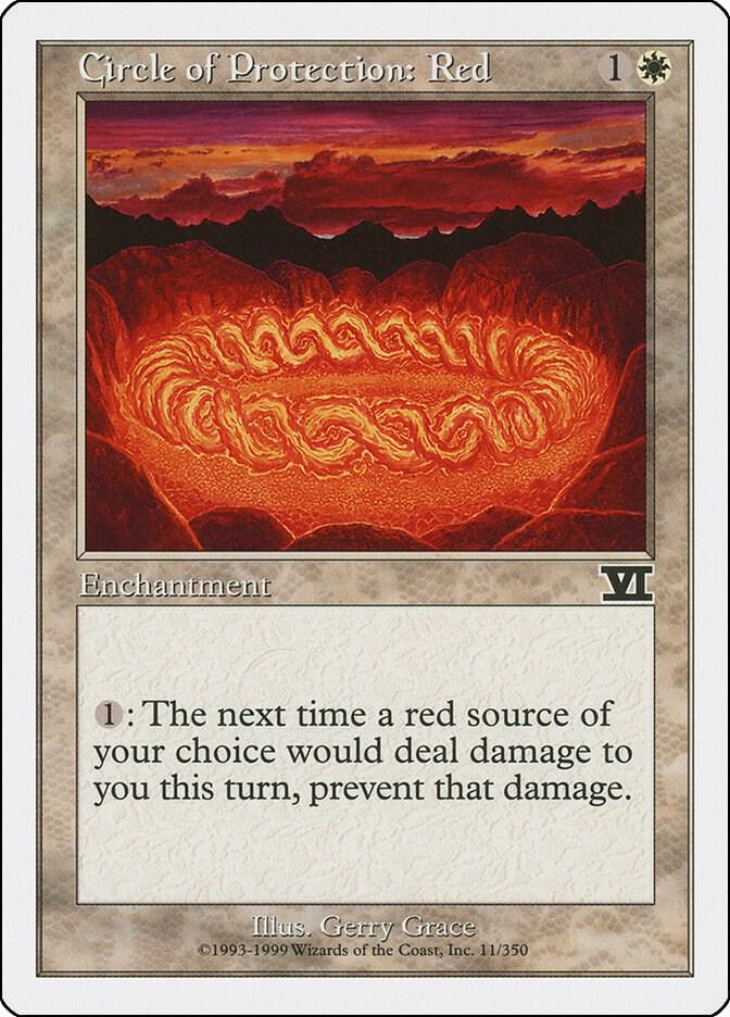 Circle of Protection: Red 11 card from Classic Sixth Edition