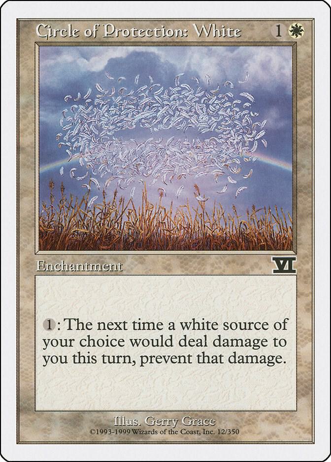 Circle of Protection: White 12 card from Classic Sixth Edition