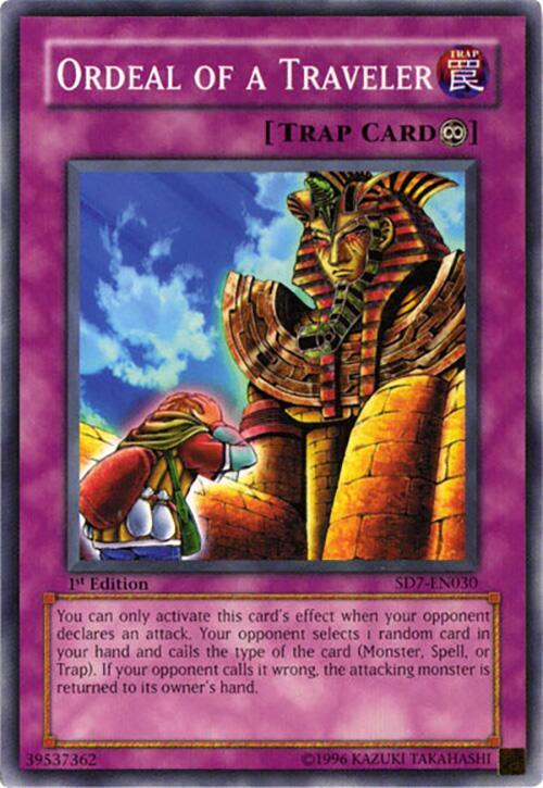 Ordeal of a Traveler SD7-EN030 card from Structure Deck: Invincible Fortress