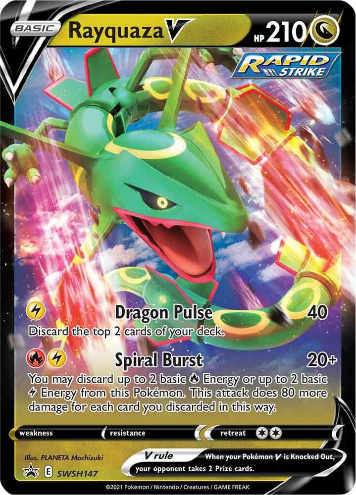 Rayquaza V SWSH147 card from SWSH: Sword & Shield Promo Cards