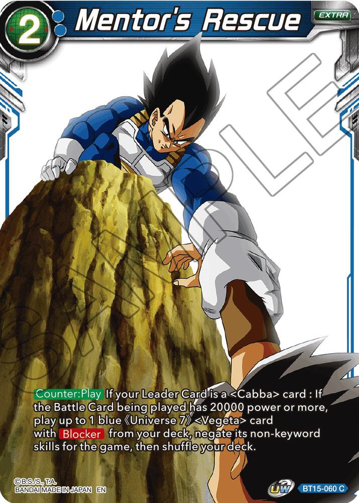 Mentor's Rescue BT15-060 card from Saiyan Showdown