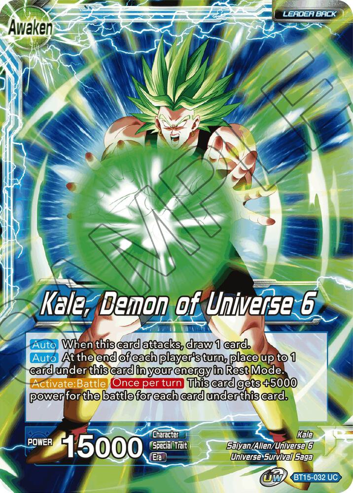 Kale // Kale, Demon of Universe 6 BT15-032 card from Saiyan Showdown
